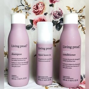 Living Proof Restore: Shampoo & Conditioner 236ml EACH & Repair Leave-In Spray